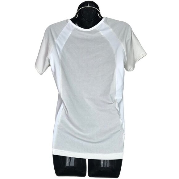 ADIDAS White & Cream Short Sleeved Work Out Top Size M - Picture 5 of 5